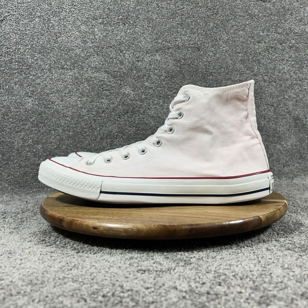 Converse Chuck Taylor All Star Hi M7650 Men's Size 12 White Pink Athletic Shoes